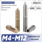 Edelstahl A2 / Verzinkt Stockschrauben Stockschraube Holzgewinde Holzschrauben