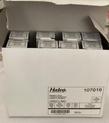 8 HALCO Q50CL/MC 50W 130V Halogen Lamps Bulbs 107019