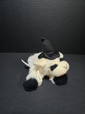 Halloween Multipet Lamb Chop Witch with Black Hat Dog Toy 6''