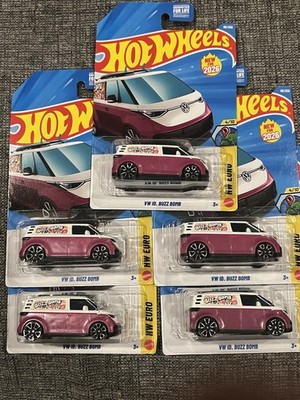 Hot Wheels 2026 Case D Volkswagen VW ID. Buzz Bomb Pink Mint Lot of 5