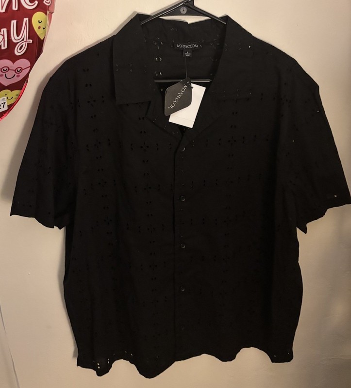 Vintage Morse Code Dress Shirt Men's Size L