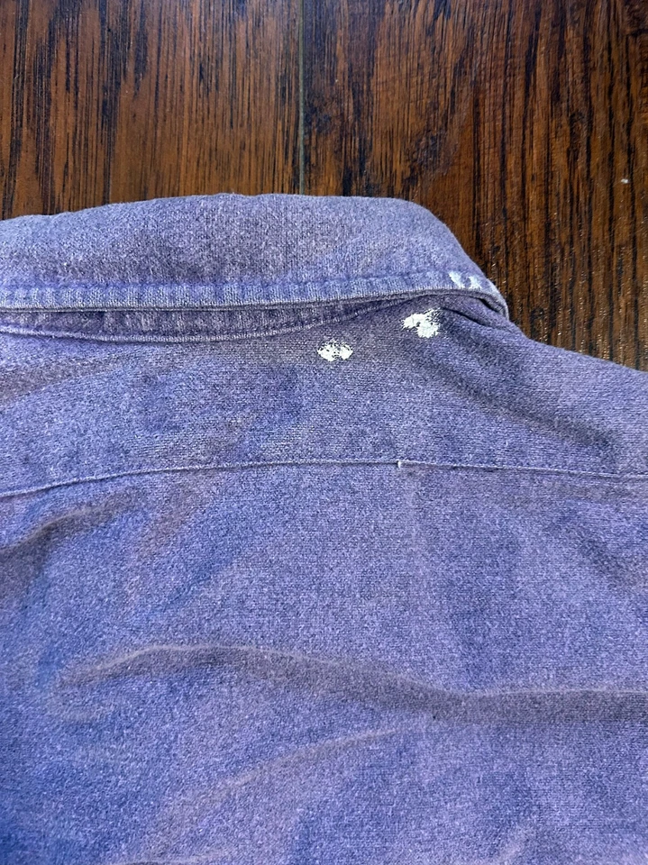 Camisa de tela de gamuza LL Bean vintage para mujer 18 púrpura desteñido hecha en EE. UU. años 90  Foto 4 de 4
