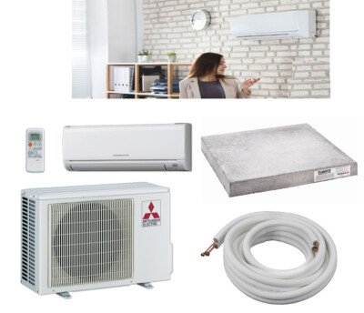 Mitsubishi 9,000 BTU Ductless Split System AC SEER 18 Cool