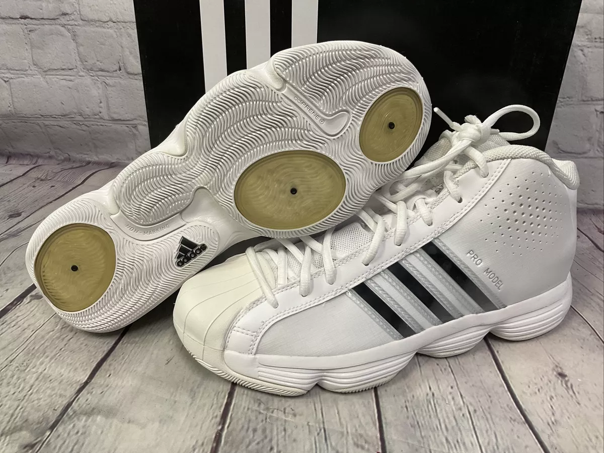 Adidas Pro Model Mens Shoes Size 8.5 White Gray New Other With Box |