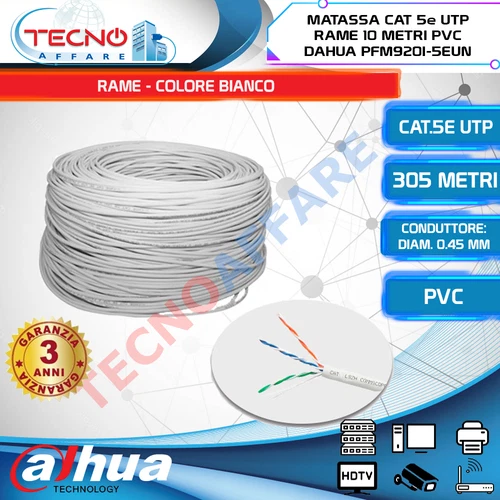 Matassa Bobina Lan CAT5E UTP Rame Cavo di Rete Ethernet Varie Misure