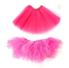 PINK TUTU SKIRT HALLOWEEN FANCY DRESS PARTY COSTUME LADIES WOMENS DANCE SHOW