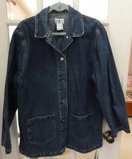 FDJ FRENCH DRESSING DENIM PATCH POCKET JACKET Ladies Size 16 Made in Canada