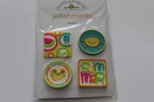 DOODLEBUG DESIGN "SUMMER JELLISHMENTS" 4 Stickers per package!! 012677