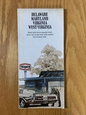 Texaco Map Delaware Maryland Virginia West Virginia Washington 1971 Gas and Oil