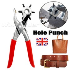 Revolving Punch Pliers Leather Belt Hole Punch Pliers Eyelet 6 Sizes Hand Tool