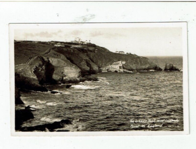 CORNWALL POSTKARTE ECHTFOTO DIE EIDECHSENSPITZE.