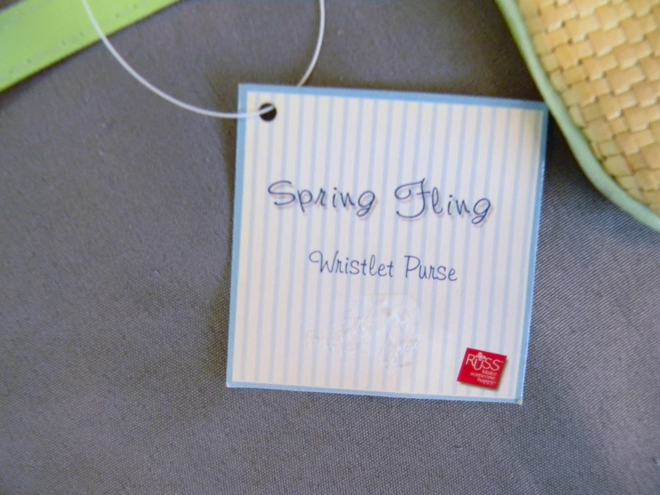 Girls Wristlet Sunshine Woven Spring Coin Wallet Purse Change Clutch - Image 4 of 4