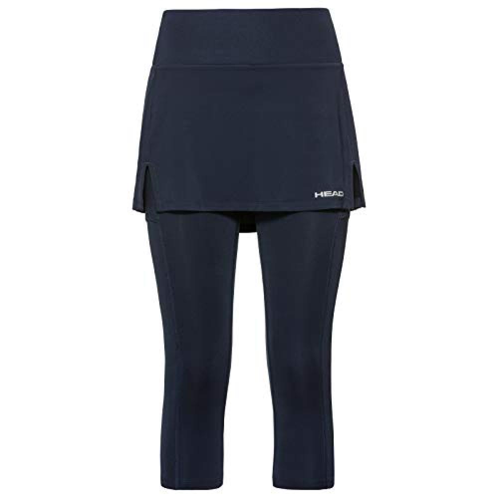 (TG. L) HEAD Club 3/4 Skirts, Donna, Blu, L - NUOVO