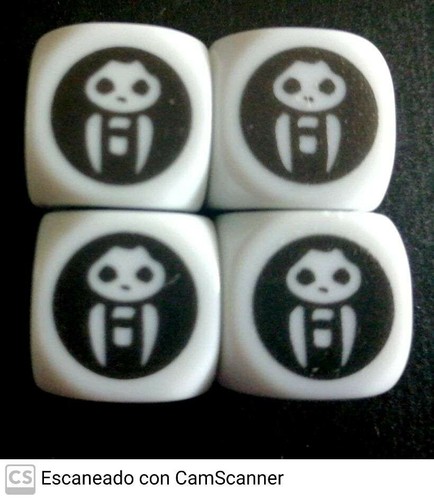 DADOS HEROQUEST, JUEGOS DE ROL, BLANCOS, 4 UNIDADES - Imagen 2 de 3