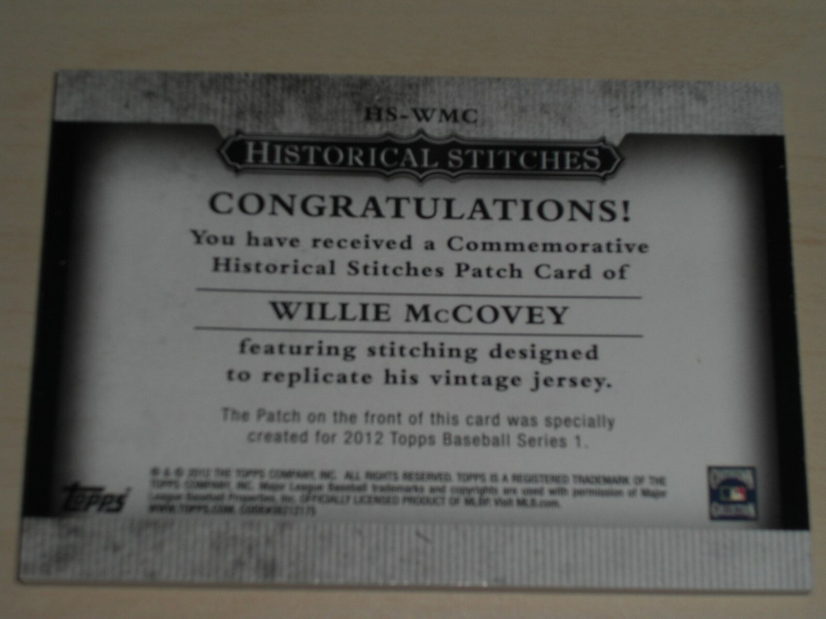 2012 Topps Baseball Historical Stitches Patch Cards ***Complete 