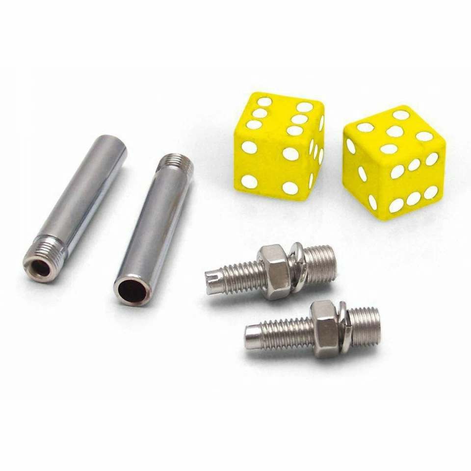 Yellow Dice 2 Valve Cap, Door Plunger, Plate Bolt Combo Kit - Image 2 of 4