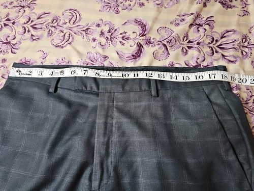 Kenneth Cole Reaction 36x28.5 Polyester/Rayon/Wool Flat Front Dress Pants Gray - Picture 6 of 10