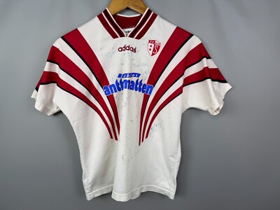 激レア非売品  サッカーシャツ 背番号9 ホワイトOi SION 1996 1997 VERCRUYSSE HOME SHIRT AUTOGRAPH FOOTBALL SOCCER
