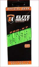Elite Pro-X7 Hockey Classic Hockey Skate Laces Unwaxed Wide Lace - Lime