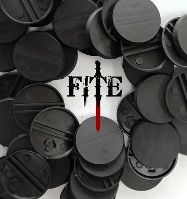 30mm round plastic bases for Infinity Warhammer 40k black base RPG *BRAND NEW*