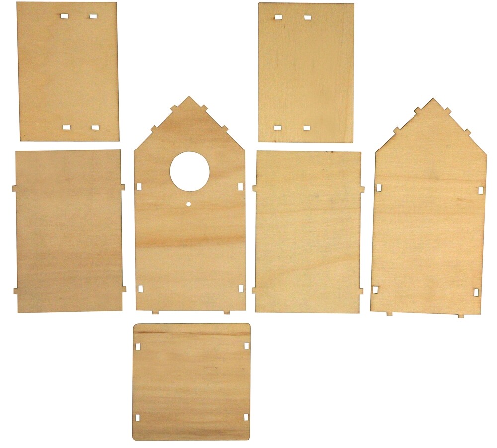 17cm Wooden BuildYourOwn Mini Bird Box or Birdhouse eBay