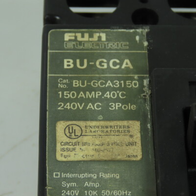 Fuji BU-GCA3150 150A Circuit Breaker 240VAC 3-Pole | eBay