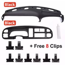 Fit For 98-02 Dodge Ram 1500 2500 3500 Pickup Dash Bezel Dashboard Cover Overlay