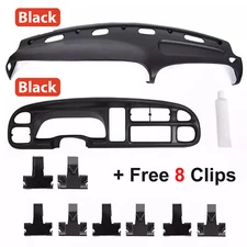 Fit For 98-02 Dodge Ram 1500 2500 3500 Pickup Dash Bezel Dashboard Cover Overlay