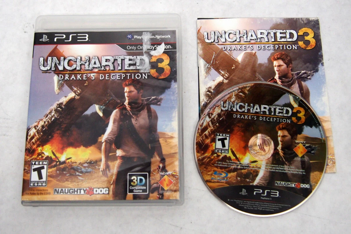 Uncharted 3: Drake's Deception (PS3, Sony PlayStation 3) Disc Only!! 711719823322
