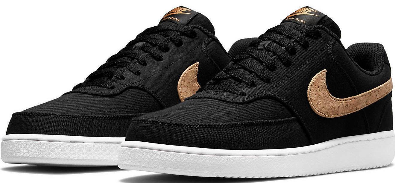 Las mejores ofertas en Nike Court Vision Canvas Low Black Cork