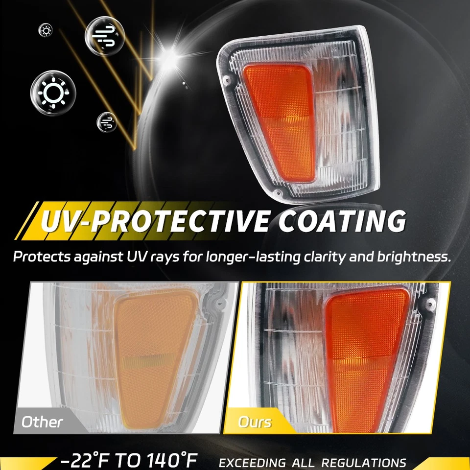 2X OE-Style Front Corner Marker Parking Signal Lights For 1993-1998 Toyota T100 - Image 2 of 4