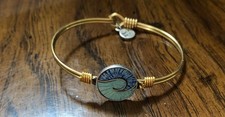 LUCA & DANNI Wave Wire Bracelet - Brass/Silvertone - Petite - NEW!