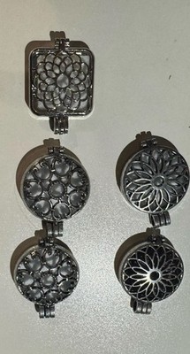 Aromatherapy Diffuser Jewelry Pendant Locket Wearable Aroma Diffuser LOT OF 5