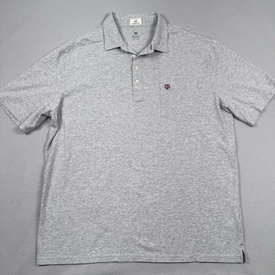 Texas A&M Aggies Johnnie O Hangin Out Polo Shirt Mens XL Gray Golf Casual Travel - Image 2 of 4