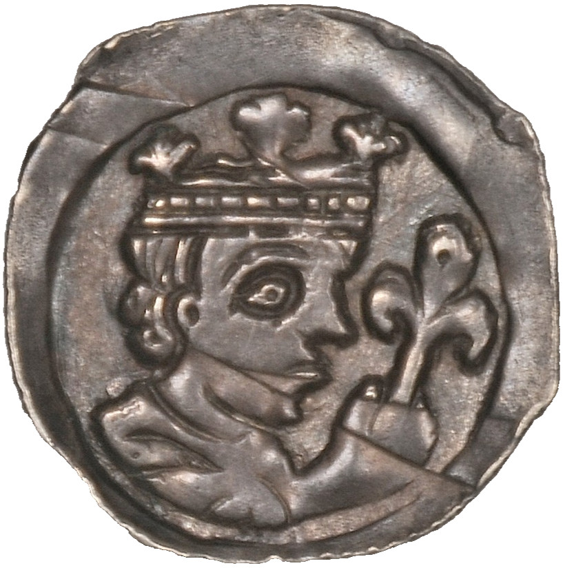 1245-1250AD Frederick II Silver Pfennig Holy Roman Empire Nuremburg Mint AU Rare