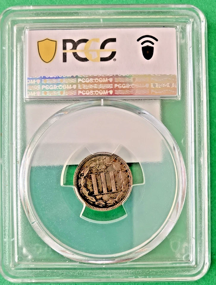 1883 Nickel Three Cent Piece PCGS PR61 - Image 2 of 2