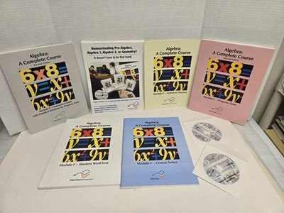 Algebra A Complete Course Module F Lot VideoText Interactive Books DVDs
