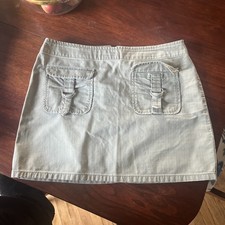 Super 90  s Military Mini Skirt Old Navy Size 8 Good Material 2 Flaws Olive Green
