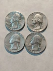 1964 P&D  🔥Washington Quarters-90% Silver-Lot of 4 $1 Face 🔥#W74