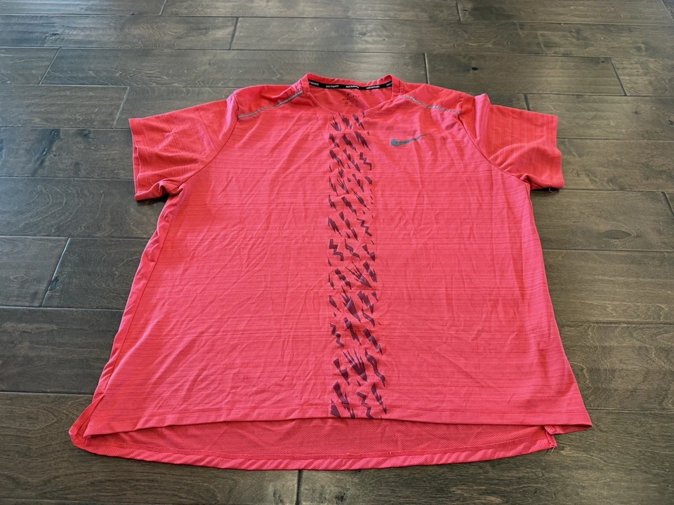 Camiseta de entrenamiento Nike para hombre roja rosa para correr Dri-Fit Edge Miler talla XXL CJ5338-644 Foto 2 de 4
