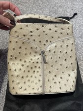 Borse le Pelle Italian Leather Ostrich Handbag Shoulder Bag