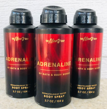 3 Bath Body Works ADRENALINE Body Spray 3.7oz LOT/SET of 3