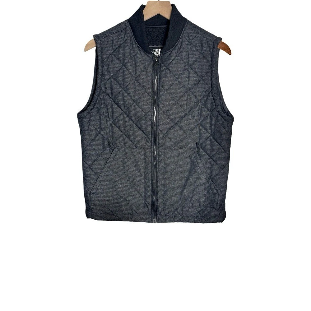 The North Face Cuchillo Insulated Vest Charcoal Gray Sherpa Men's Small