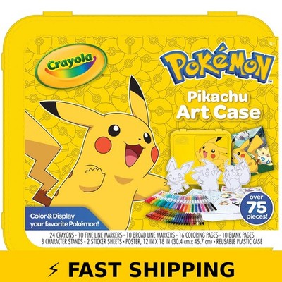 Crayola Create & Color Pokemon Art Case - Pikachu, 50 Pcs