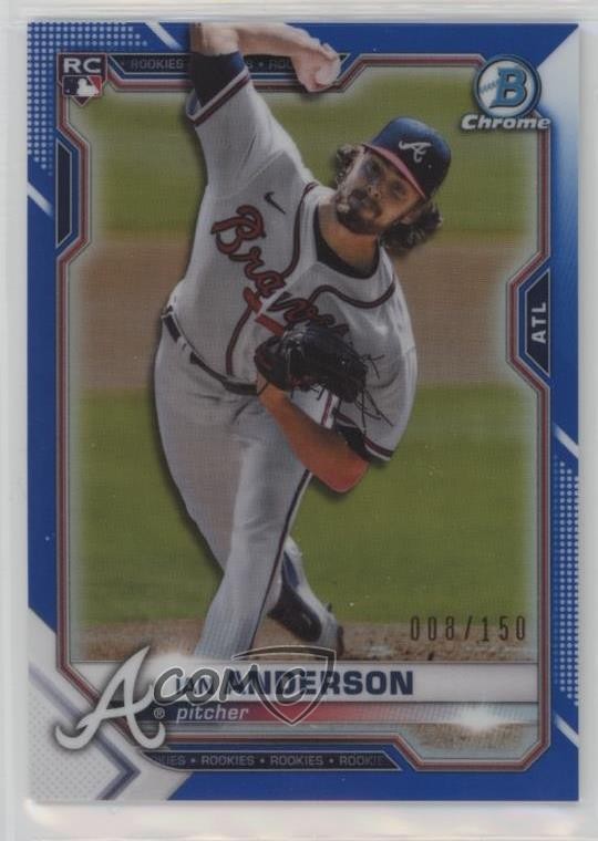 2021 Bowman Chrome Blue Refractor /150 Ian Anderson #76 Rookie RC