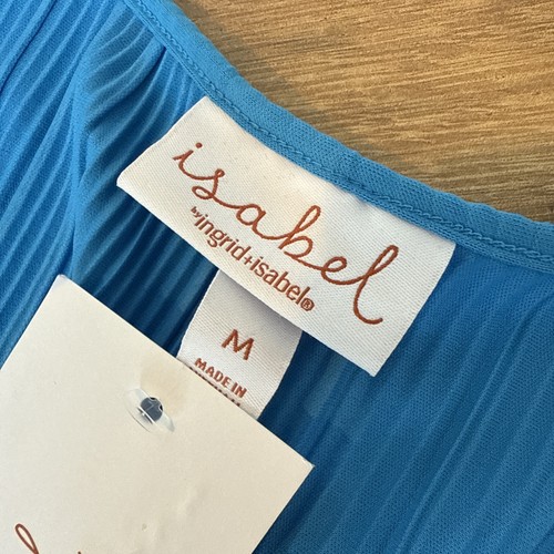 Isabel Maternity Dress Medium Super Stretch Cyan Blue Med NWT $32 - Picture 7 of 10