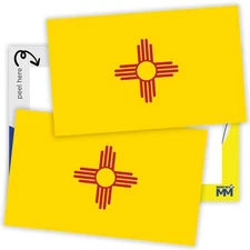 Magnet Me Up New Mexico Flag Sticker 3x5" 2Pack Waterproof Vinyl Decals for Car