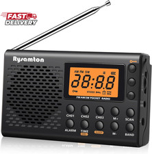 Portable Am/Fm/Shortwave Radio, Batteries Operated Pocket Radios, Large Digital