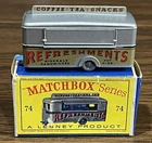 1959 Matchbox Lesney #74 Mobile Canteen W/ original Box Refreshments~ Mint