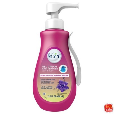 Veet Aloe Vera Hair Remover Gel Cream for Sensitive Skin 13.5 fl oz-2pack